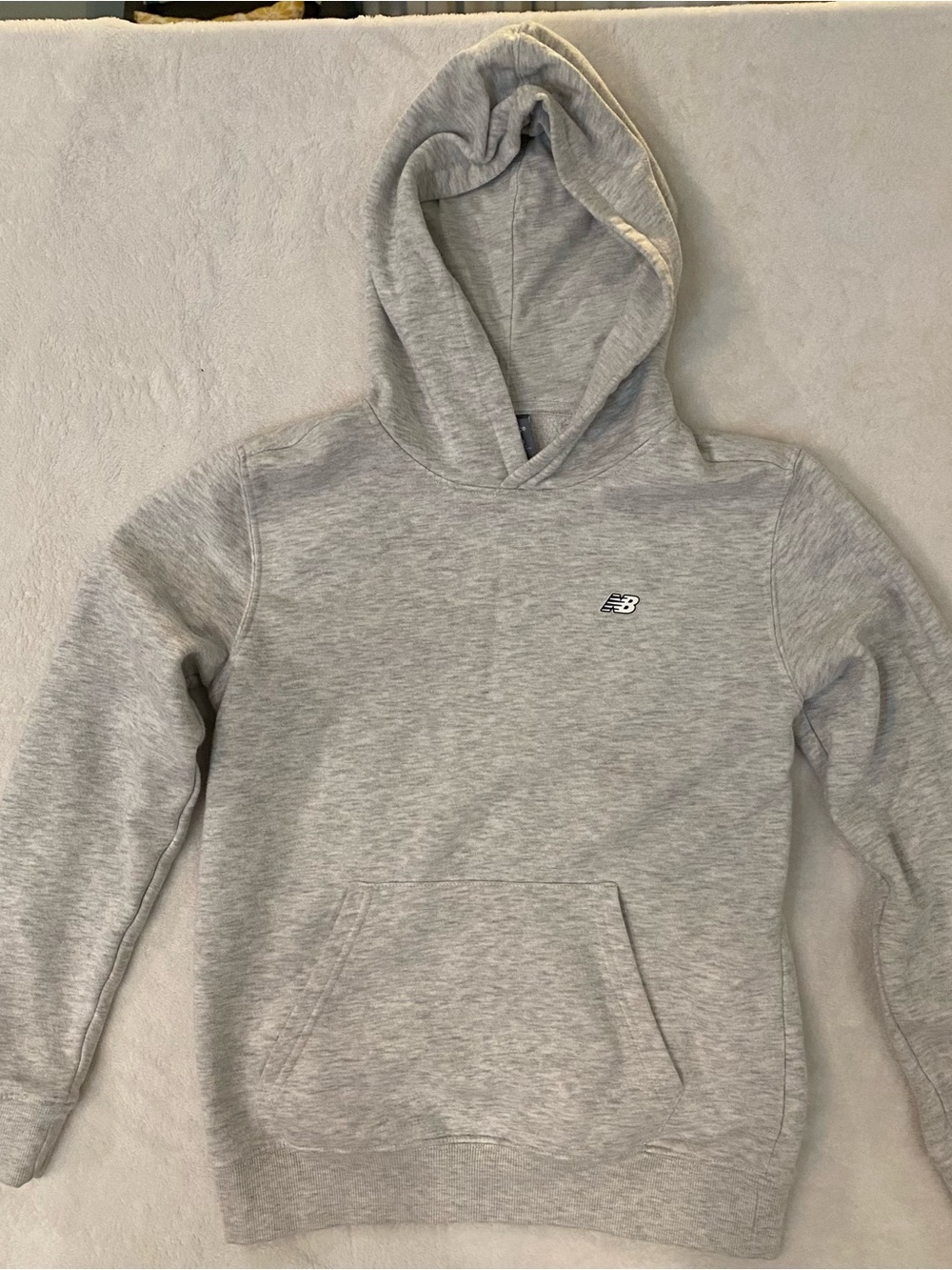 New Balance Light Gray Crewneck Hoodie Subtle Logo 14/16